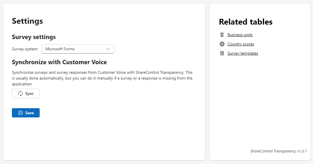 image: settings page